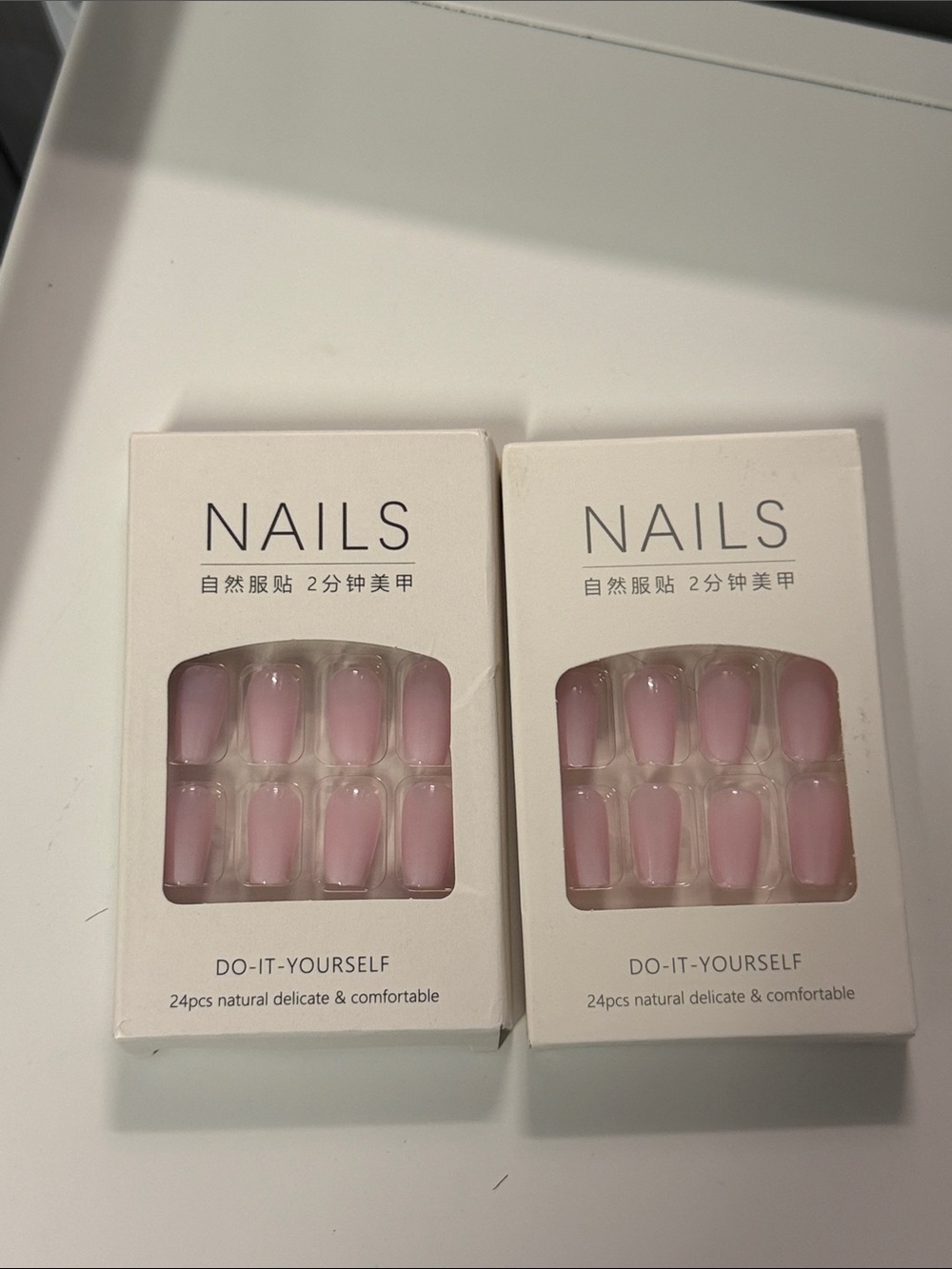 Nails Do-It-Yourself Pink Press-On Nail Set - 24pcs 6 boxes